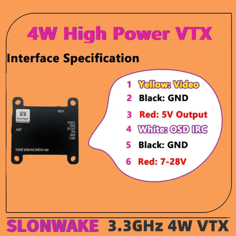 SLONWAKE FPV 3.3G 16CH 4000mW  - Fpv Drone Transmitter recensione e prezzo