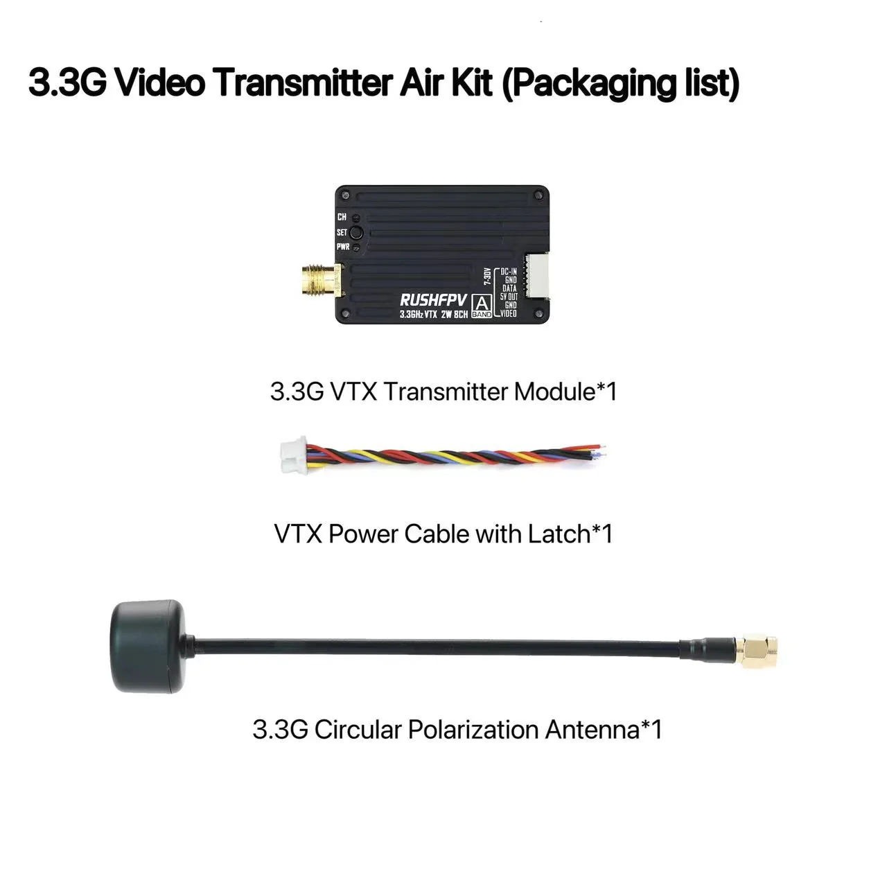 RUSHFPV 3.3G 2W VTX Transmitte - Fpv Drone Vtx recensione e prezzo