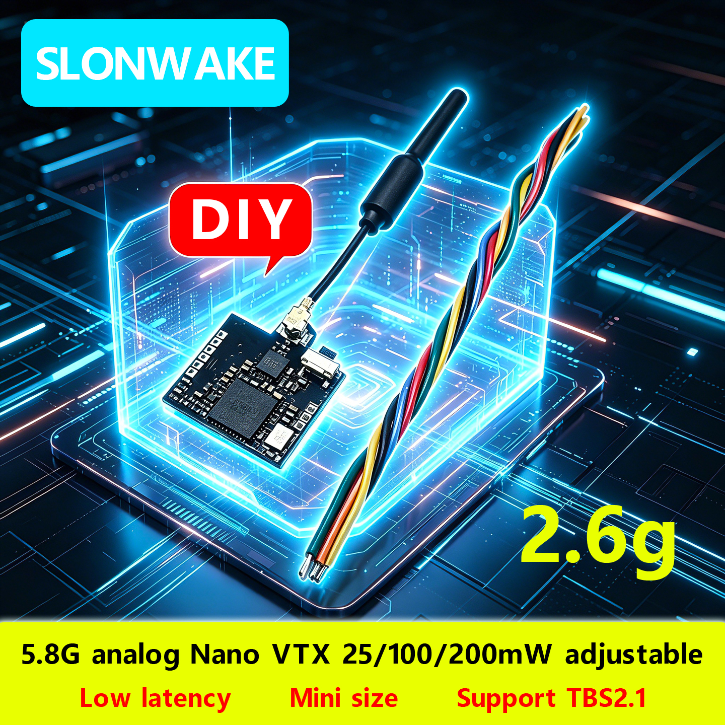 SLONWAKE Nano 5.8G 48CH 200mW  - Fpv Drone Transmitter recensione e prezzo