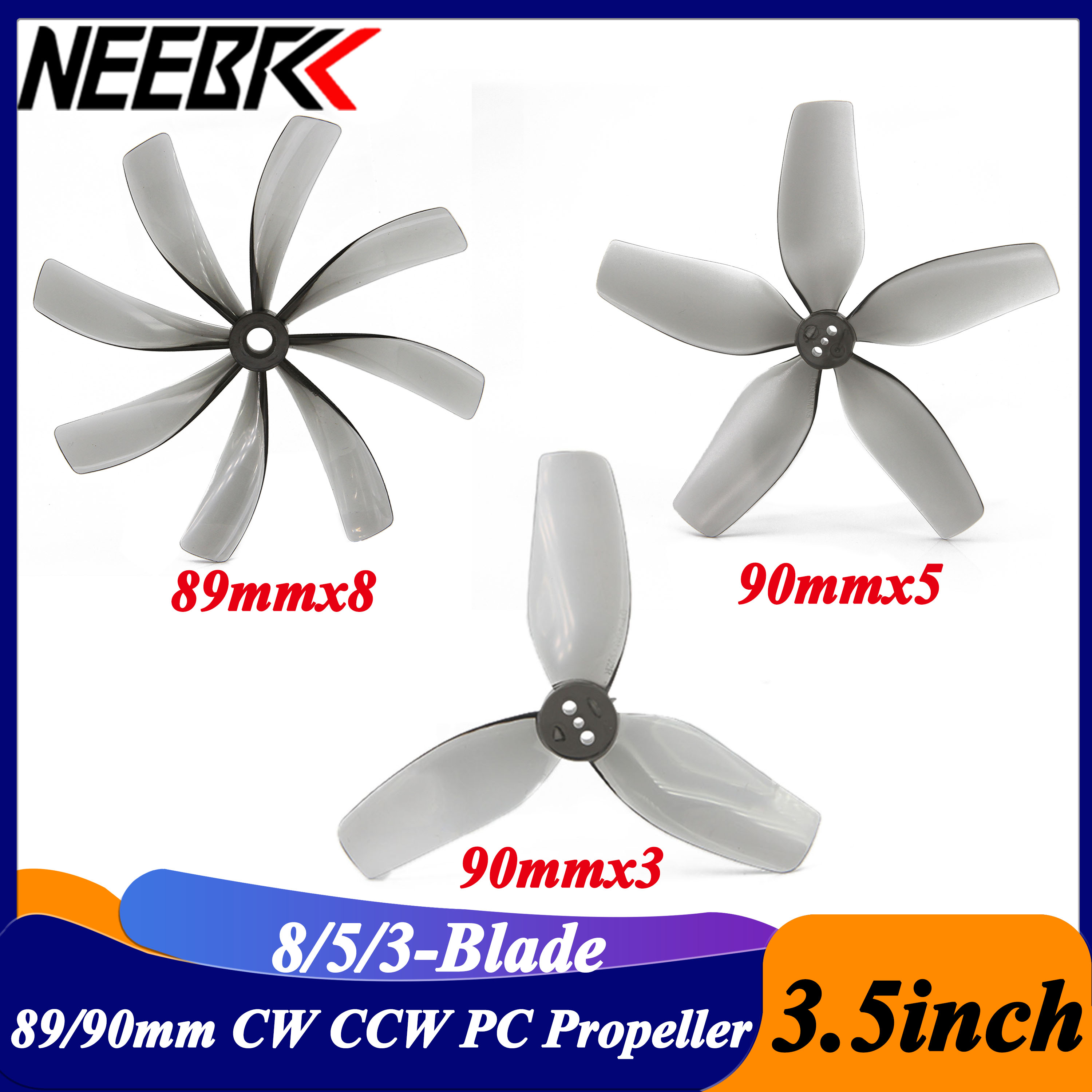 2Pairs 3.5inch 89x8 90x5 90x3  - Fpv Drone Quadcopter recensione e prezzo