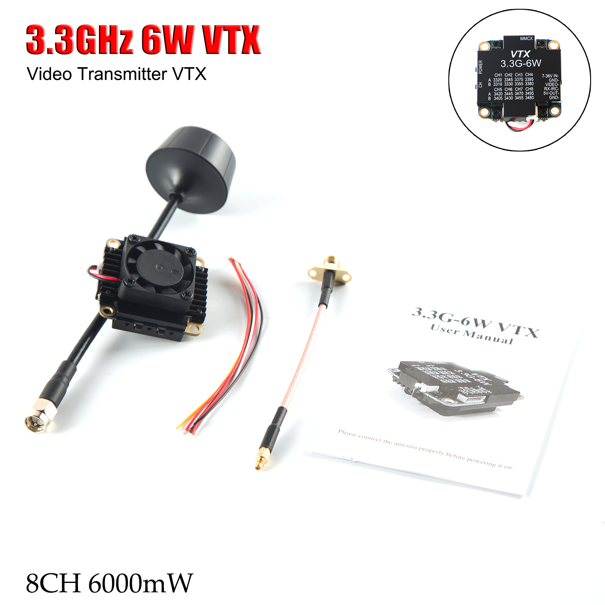 FPV Video Transmitter 3.3G 6W  - Fpv Drone Transmitter recensione e prezzo